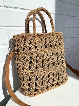 Twisted raffia Tote bag