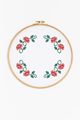 Rose Border in DMC - PAT0166 - Downloadable PDF