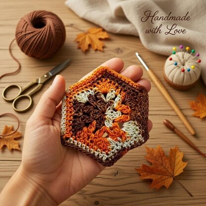 A Crochet Hexagon Motif Pattern + Video Tutorial