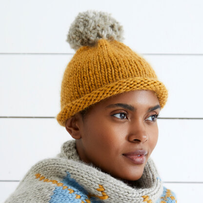 Anya Hat Pattern - Free Knitting Pattern For Women in Debbie Bliss Merion