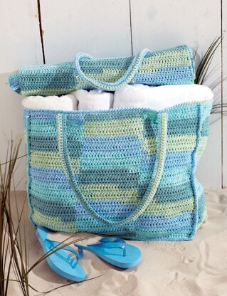 Beach Bag & Mat in Lily Sugar 'n Cream Stripes