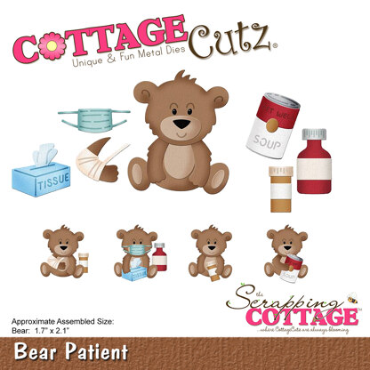 CottageCutz Dies - Bear Patient, 1.7"X2.1"