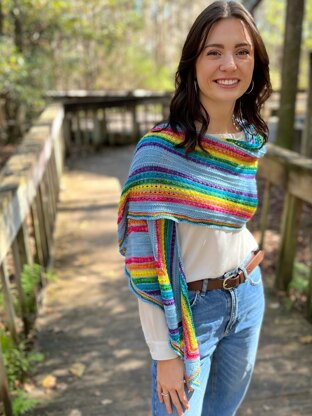 Rhoslyn Rainbow Shawl