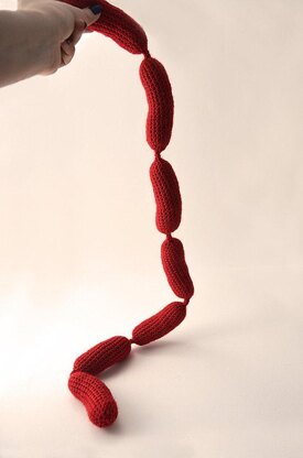 Sausage Chain Crochet Pattern, Sausage Chain Amigurumi, Sausage Crochet Pattern, Sausage Amigurumi