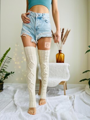 Thigh high yoga socks