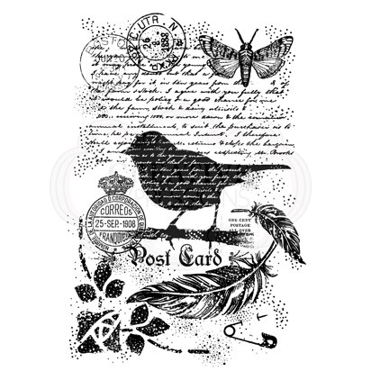 Woodware Clear Singles Bird on a Branch Stamp 4in x 6in