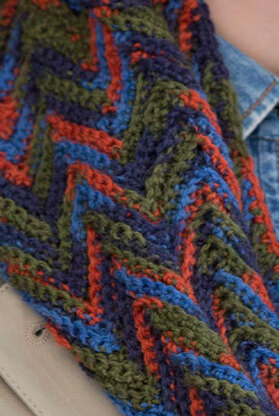 Autumn Breeze Ripple Cowl in Red Heart Heart & Sole - LW4951 - Downloadable PDF