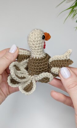 Crochet Turkey Amigurumi Pattern PDF: Thanksgiving Crochet Pattern, Easy Ornament Tutorial