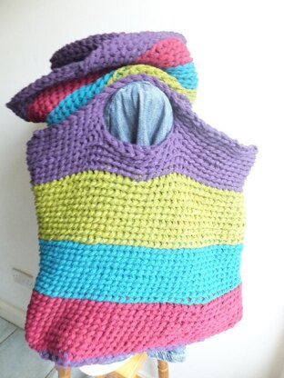 Easy Finger Knit Market Bag