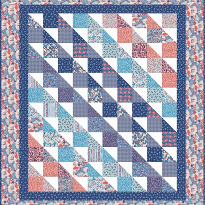 Liberty Retro Indigo Quilt from the Carnaby Collection -  Downloadable PDF