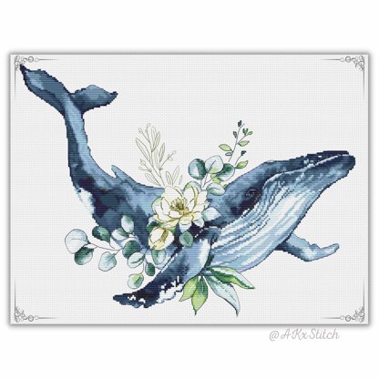 Whale Cross Stitch PDF Pattern