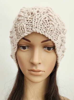 Valley - Lace stitch beanie sizes 2 years to lady