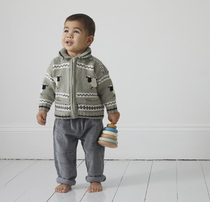 Gabriel Sheep Jacket - Knitting Pattern for Kids in Debbie Bliss Rialto DK by Debbie Bliss