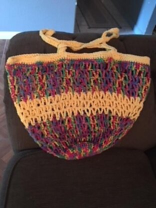 Color Stripe Market Bag