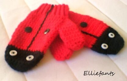 Ladybird Mittens