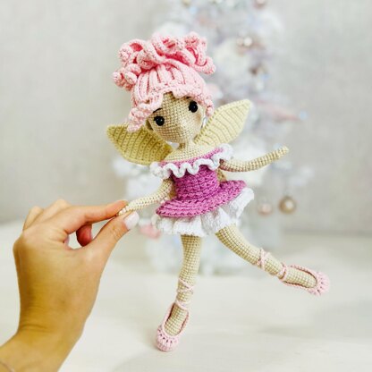 Crochet Nutcracker doll, amigurumi fairy doll crochet pattern, crochet doll with clothes, crochet wings pattern, Nutcracker set