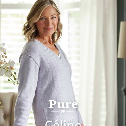 Celine Cable Back Jumper & Cardigan in West Yorkshire Spinners Bo Peep Pure - DBP0237  - Downloadable PDF