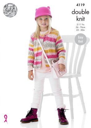Cardigans in King Cole Splash DK - 4119 - Leaflet