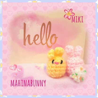 Cute Tiny Bunny & Cakes amigurumi