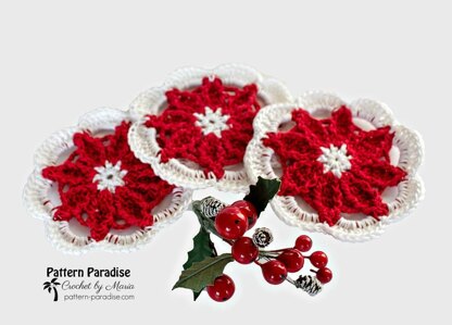 Poinsettia Coasters