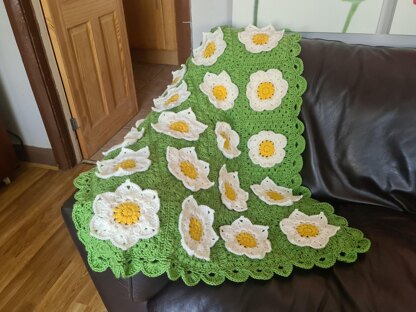 White Waterlily Baby Blanket Afghan