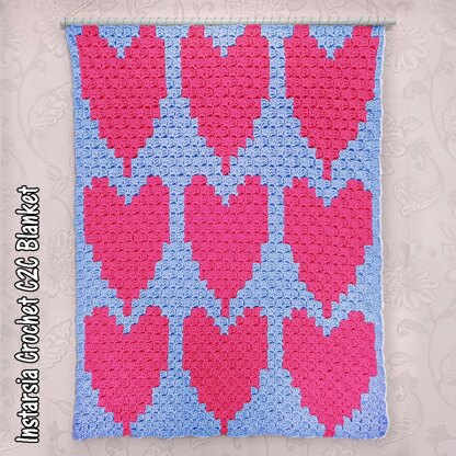 Intarsia - Lattice of Hearts - Chart Only