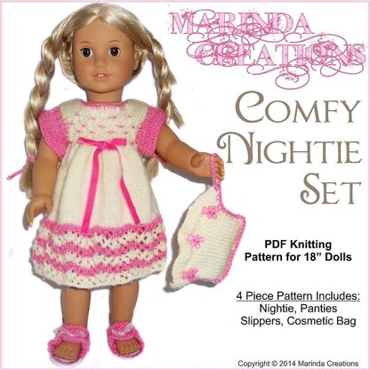 Comfy Nightie Set for AG and other 18'' Dolls