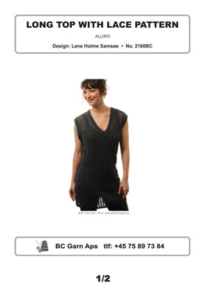 Long Top with Lace Pattern in BC Garn Allino - 2160BC - Downloadable PDF