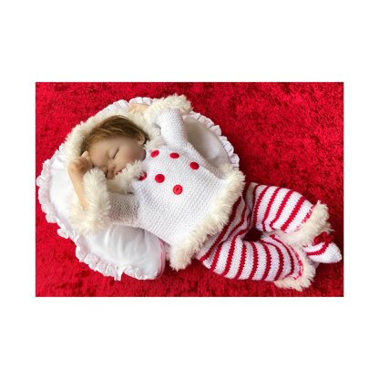 Carly baby doll clothes knitting pattern 19086