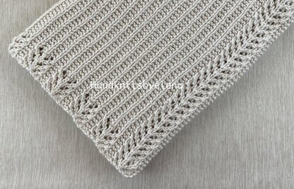 Baby Blanket with Lace Borders