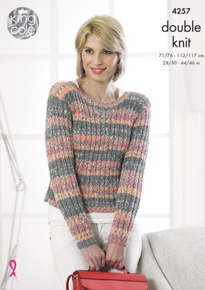 Cardigan & Sweater in King Cole DK - 4257 - Downloadable PDF