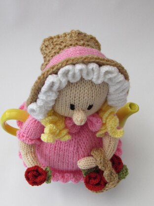 Victorian Flower Girl Tea Cosy Knitting Pattern