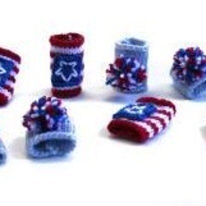 4th of July Napkin Rings in Lion Brand Vanna's Choice - 90205AD