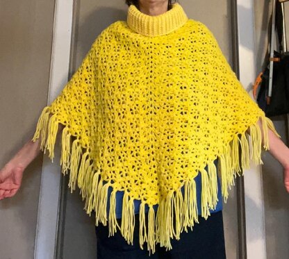 Floral Bloom Poncho Crochet Pattern