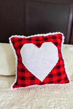 Plaid Heart Pillow