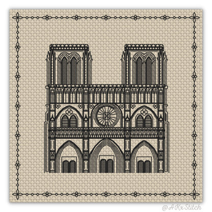 Around the World "Paris" Cross Stitch PDF Pattern