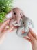 Crochet elephant baby rattle