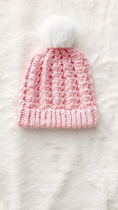 Mock Cable Baby Hat: Amilia Beanie