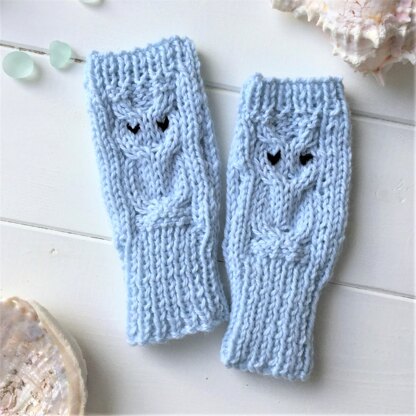 Summer Owl No Digit Mitts