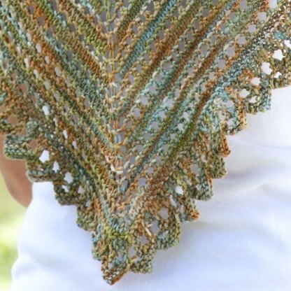 487 Dappled Shawlette - Shawl Knitting Pattern for Women in Valley Yarns Charlemont Hand Dyed