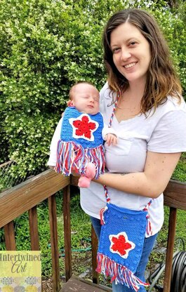 Star Spangled Boho Baby Bib