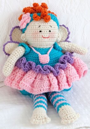 Tooth Fairy Doll in Red Heart Soft Solids - LW2562