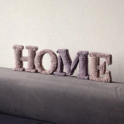 HOME 3D Letters Crochet Pattern, 3D Words