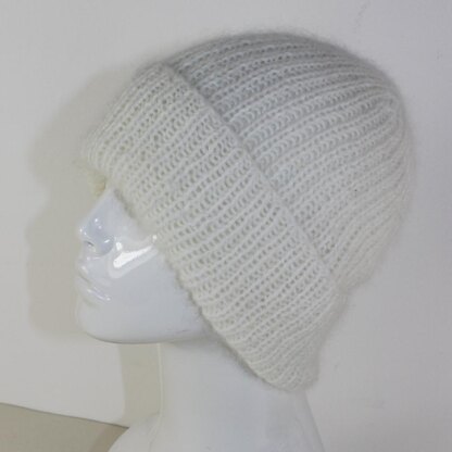 Fluffy 1x1 Rib Beanie Hat