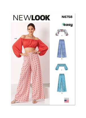 New Look Misses' Top and Pants N6758 - Paper Pattern, Size A (XS-S-M-L-XL)