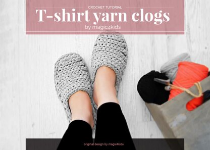 T shirt discount yarn slippers pattern