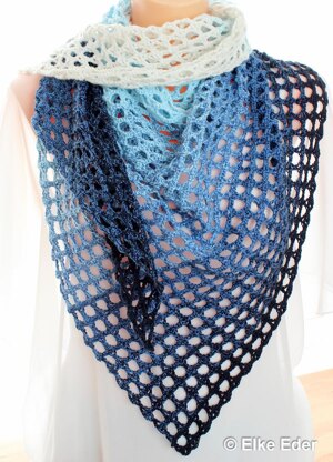 Triangular Scarf "Aquamarine"