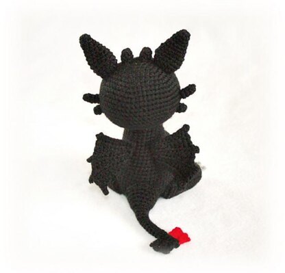 Toothless Night Fury Black Dragon Crochet Pattern