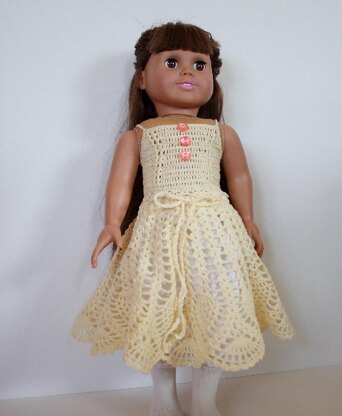Pineapple Dream Skirt for American girl and other 18" dolls dolls