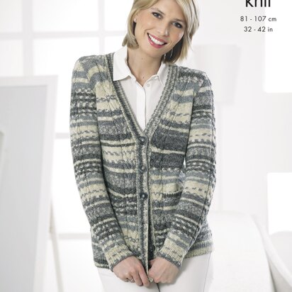 Cardigan & Waistcoat in King Cole DK - 4256 - Downloadable PDF